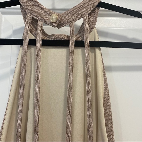 Champagne Gold High Neck Dress - Picture 6 of 9